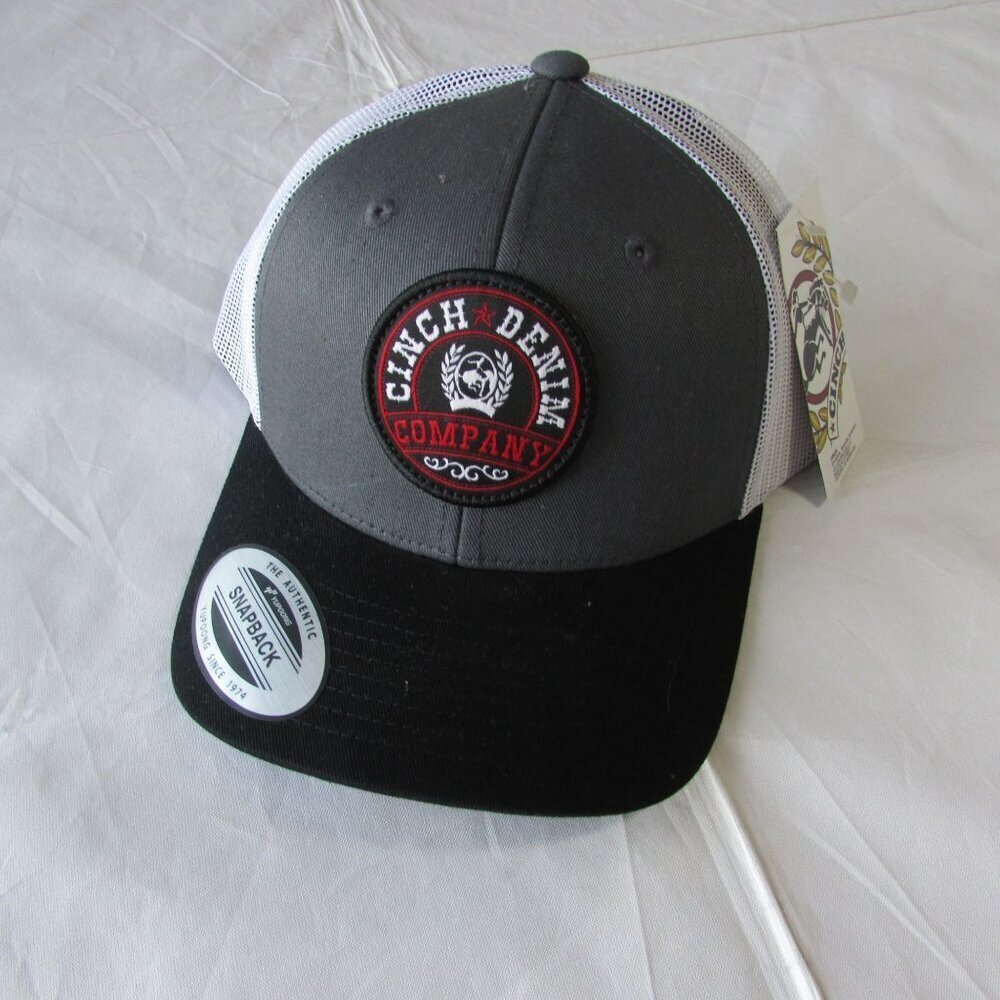 Cinch Youth Flexfit Adjustable Snapback Meshback Trucker Cap Hat Gray